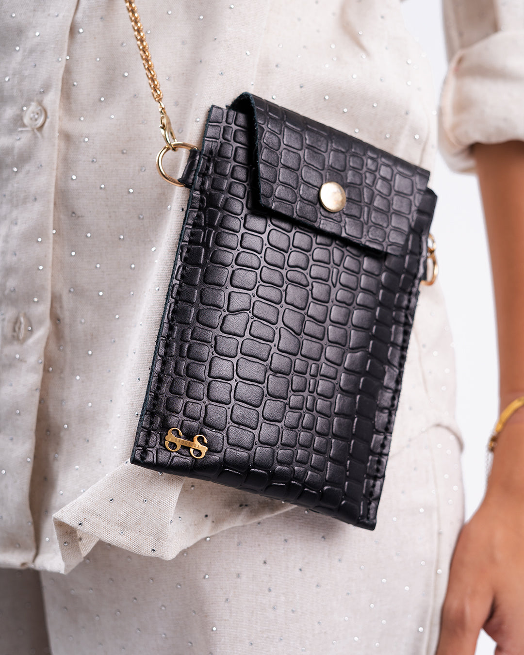 Ebony phone crossbody